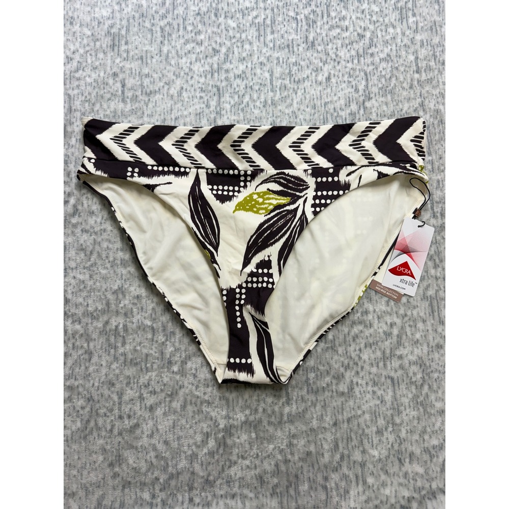 Calia Womens XL Wide Banded Bikini Bottom Primitive Pointillism WSA23414PRT NEW